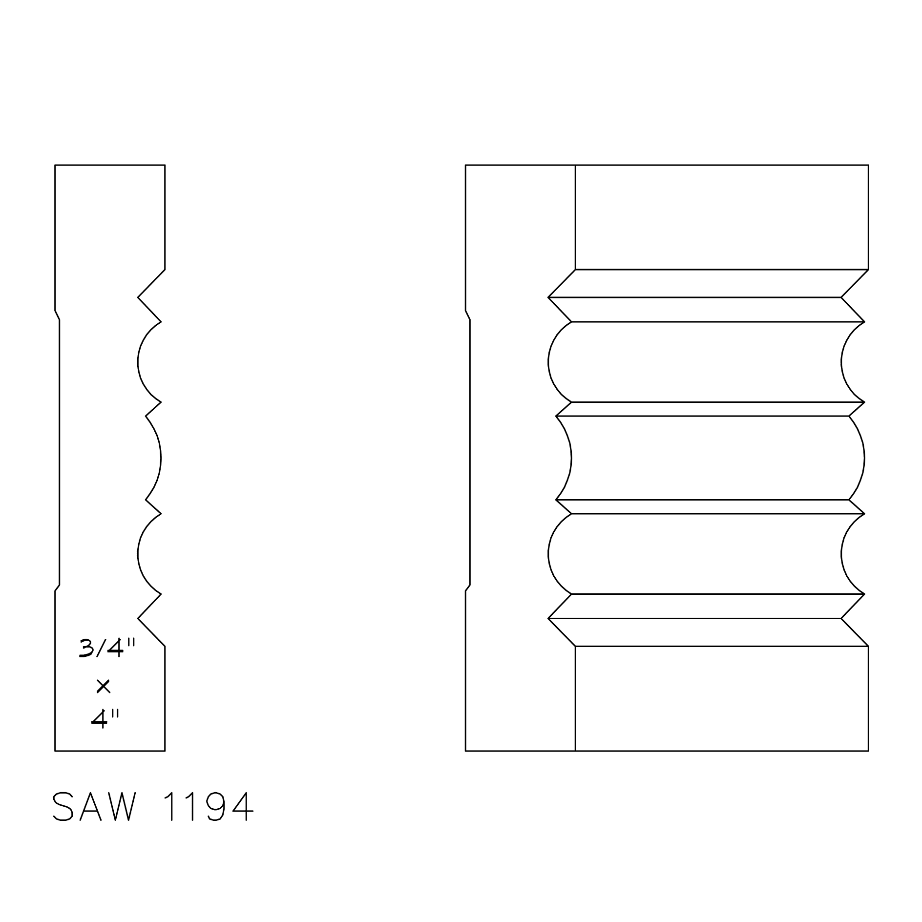 SAW #1194 - Saw Moulding